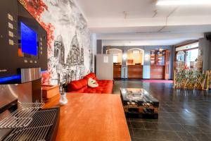 TV a/nebo společenská místnost v ubytování Pegasus Hostel Berlin
