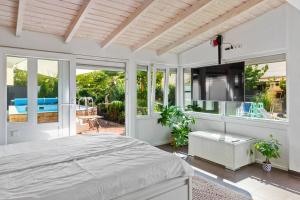 Postel nebo postele na pokoji v ubytování Gästehaus für 3 - Sauna - Terrasse - WLAN - Küche