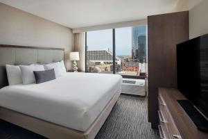 Embassy Suites by Hilton Fort Worth Downtown的电视和/或娱乐中心