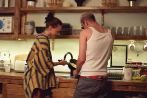 Os clientes hospedados em Baloo Hostel