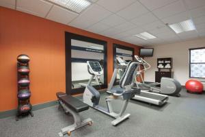 a gym with cardio equipment in a room at Hampton Inn St. Louis/Fairview Heights in Fairview Heights