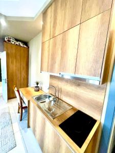 Kuchyň nebo kuchyňský kout v ubytování Alb Apartments