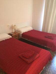 Postel nebo postele na pokoji v ubytování Hostal L'Escaleta