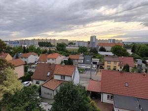 a view of a city with houses and buildings at Korczaka Skyline in Elblag