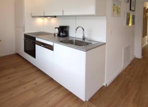 Kuchyňa alebo kuchynka v ubytovaní Geräumige Ferienwohnung mit Seezugang
