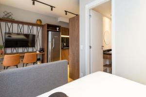 A cozinha ou cozinha compacta de Charlie Hotel Atmosfera Paulista