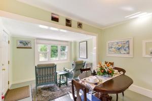 a dining room with a table and chairs at Pet-Friendly Maine Cottage By Northern Bay in Penobscot