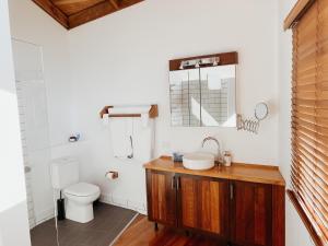 a bathroom with a sink and a toilet at Bellingdale Farm in Clothiers Creek