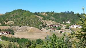 - une vue sur un village perché sur une colline dans l'établissement La Contea, à Acqui Terme