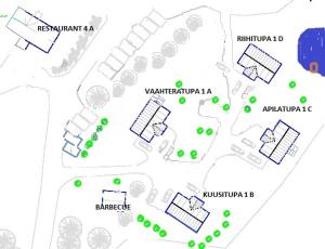 un piano di un parco con puntini verdi di Lomakivi a Kausala