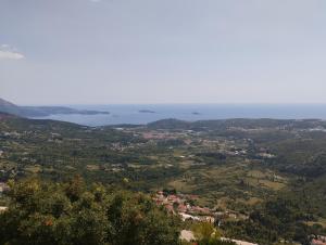 an aerial view of a city and the ocean at Miran in Ivanica