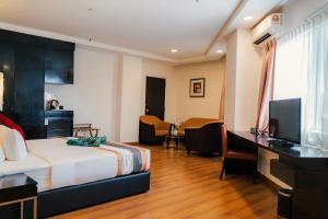 TV a/nebo společenská místnost v ubytování Hotel Sentral Riverview Melaka