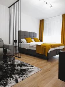 Postel nebo postele na pokoji v ubytování Apartment 4Leafe