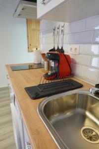 Kuchyň nebo kuchyňský kout v ubytování Apartamento AstaRegia