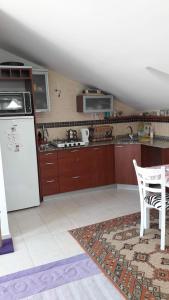 Kuchyň nebo kuchyňský kout v ubytování Yavuz aslan