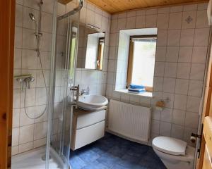 Koupelna v ubytování Essleggerhof