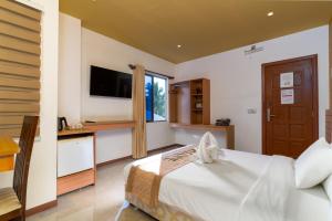TV a/nebo společenská místnost v ubytování Nala Veli Beach & Spa