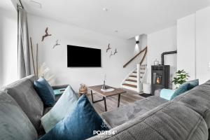 Μια τηλεόραση ή/και κέντρο ψυχαγωγίας στο Ferienhaus Waidla-Huus