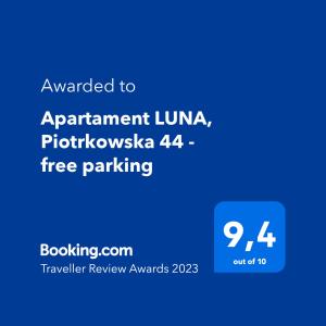 Foto da galeria de Apartament LUNA, Piotrkowska 44 - free parking em Lódź