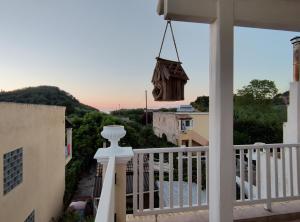a view from the balcony of a house at Guestroom Happynest no.3 in Melíssia