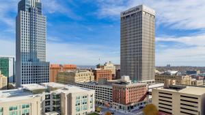 a view of a city skyline with tall buildings at The Peregrine Omaha Downtown Curio Collection By Hilton in Omaha