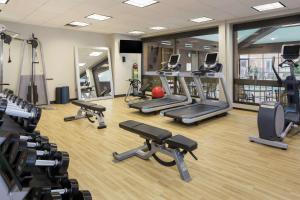 DoubleTree by Hilton Hotel Syracuse的健身中心和/或健身设施