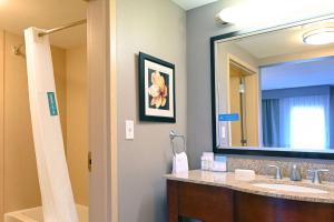 baño con lavabo y espejo grande en Hampton Inn & Suites Smithfield, en Smithfield