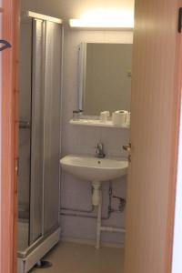 LeirpollenにあるIldtoppenのバスルーム(洗面台、鏡付)
