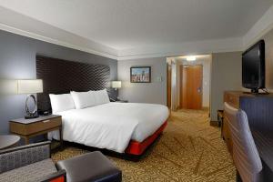 DoubleTree by Hilton San Francisco Airport North Bayfront的电视和/或娱乐中心