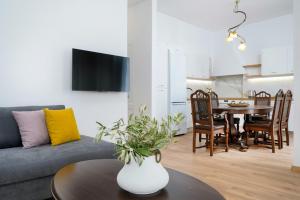 TV a/nebo společenská místnost v ubytování Artio Maisonette