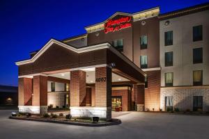 a rendering of a hotel at night at Hampton Inn & Suites Dodge City in Dodge City