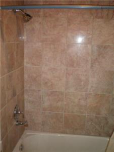 a bathroom with a shower with a tub and a toilet at Economy Inn & Suites in St. George