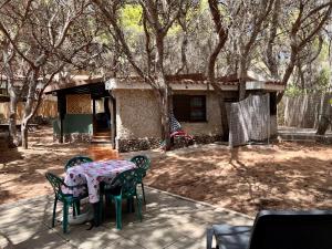 Jardín al aire libre en Rustico Porto Pino 30 mt dalla spiaggia