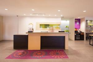 a lobby with a reception desk in a store at Home2 Suites by Hilton Atlanta Newnan in Newnan