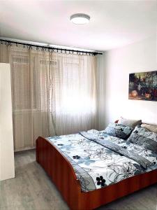 - une chambre avec un lit et une fenêtre dans l'établissement Stan Na Dan / Stan Na Izdavanje, à Paraćin