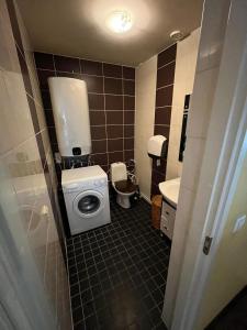 małą łazienkę z toaletą i umywalką w obiekcie Soo Rendimaja w mieście Võru