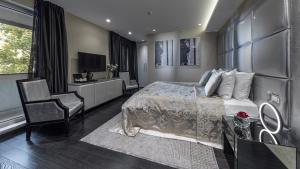 Łóżko lub łóżka w pokoju w obiekcie Hotel 9