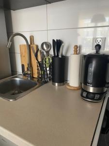 Kuchnia lub aneks kuchenny w obiekcie Apartament NANO z klimatyzacją