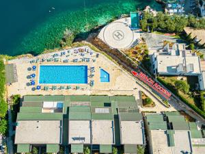 an aerial view of a resort with a swimming pool at Luxury Villa 4 in Vlorë