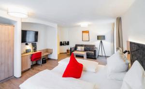 TV a/nebo společenská místnost v ubytování Hotel Rosenvilla