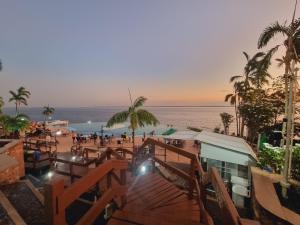 a view of the beach from the balcony of a resort at Tropical Executive Vista Maravilhosa in Manaus