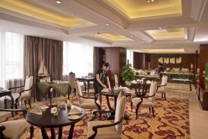 Posezení v ubytování Overseas Chinese Hotel Wenzhou