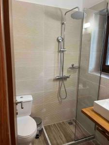 Μιτάτο Οίτη في بافلياني: حمام مع دش ومرحاض ومغسلة