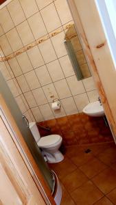 a bathroom with a toilet and a sink at Willa nad Potokiem in Zakopane +7 photos