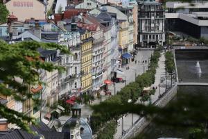 Widok na miasto Karlowe Wary z tego hotelu