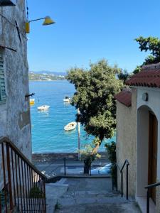 Una vista de un cuerpo de agua con barcos en él. en Back to Green Apartment Pobri-Opatija, en Opatija