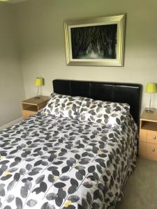 מיטה או מיטות בחדר ב-Ballymacdoe Cottage Cushendall