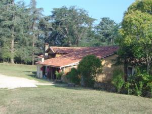 a house with a tiled roof in a field at Relais du Haget in Cravencères +10 photos