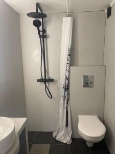 Koupelna v ubytování Cosy studio 600m from centrum!