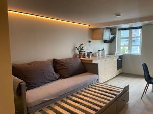 Kuchyň nebo kuchyňský kout v ubytování Cosy studio 600m from centrum!